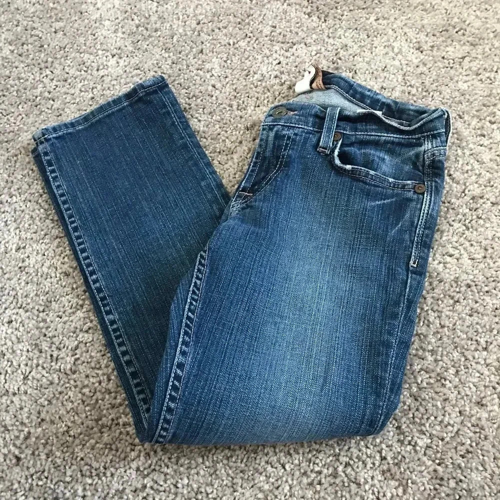 Lucky Brand Blue Straight Leg Cropped Jeans